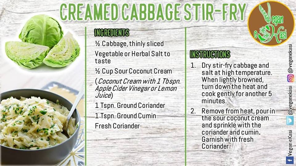 Creamed Cabbage Stir Fry