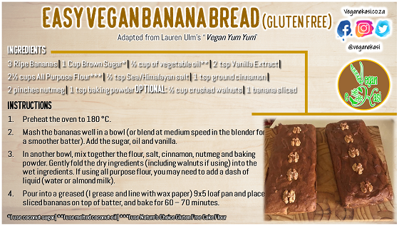 Easy Vegan Banana Bread (Gluten Free)